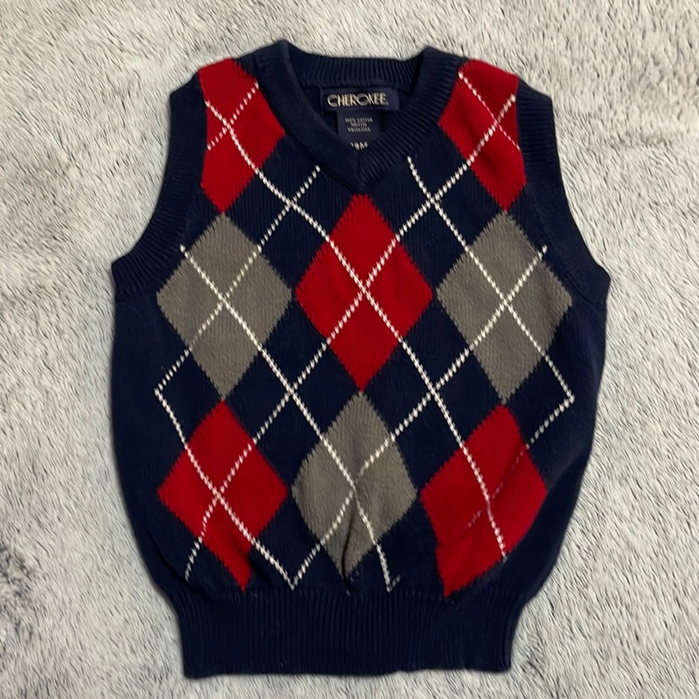 CHEROKEE Baby Boy Argyle Sweater Vest